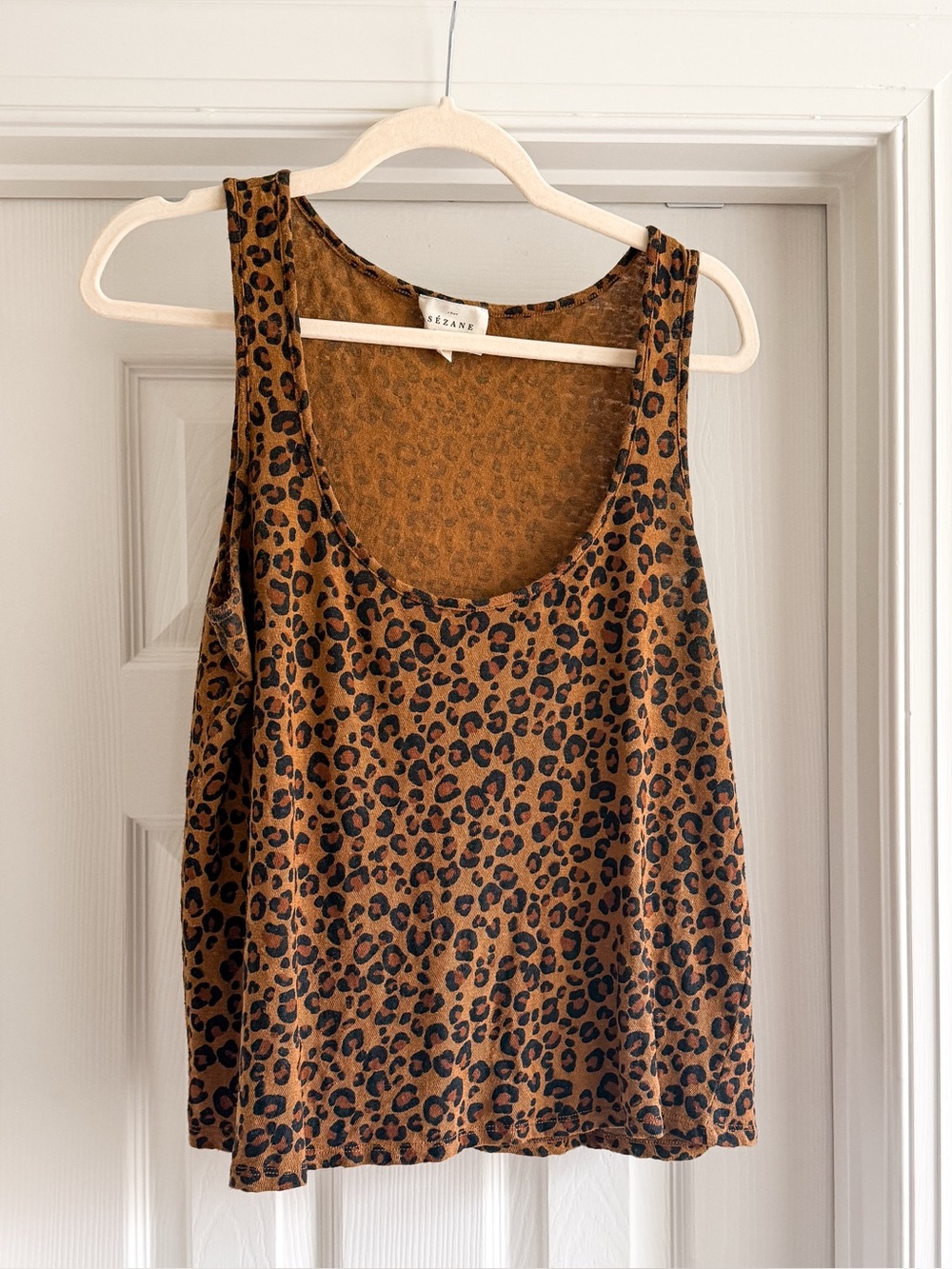 Sezane John Top Leopard - Size L